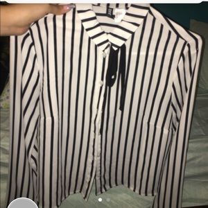 Striped blouse with collar